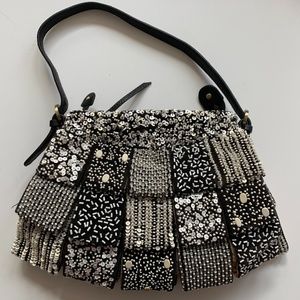 James Puech Paris Beaded Embroidered Sequin Handbag